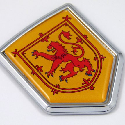 Scotland YELLOW 3D Chrome Flag Crest Emblem Car Decal