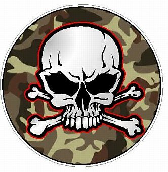 SKULL CIRCULAR FILLS Camo Brown