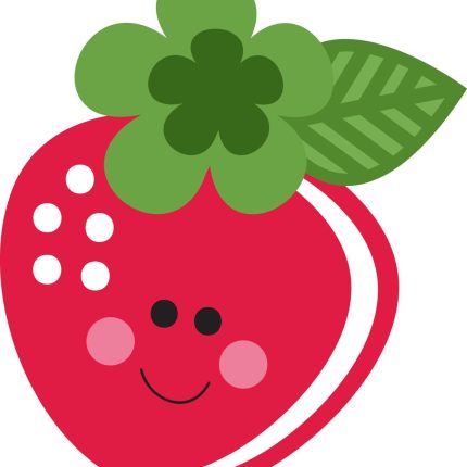 smile strawberry clipart sticker