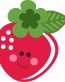 smile strawberry clipart sticker