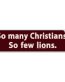 so many christians bumper sticker