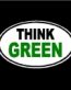 Think Green Oval Decal