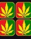 WEED LEAF SET RASTA