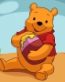 Winnie the Pooh Eat Honey Wallpaper Sticker