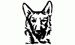 033 German Shepherd Head Decal