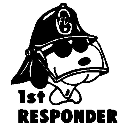 Fireman Snoopy decal