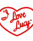 I love Lucy Heart Decal