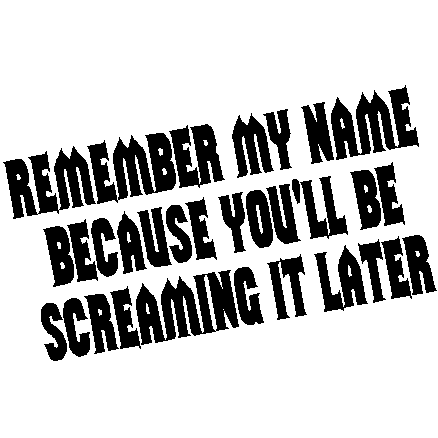 Remember Name car sticker - 934