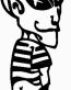 Alien Calvin Sticker