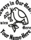 Always in Our Hearts Dove Bird with Flowers Sticker