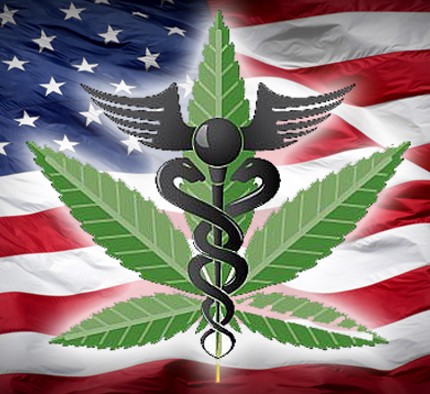 american flag medical weed sticker