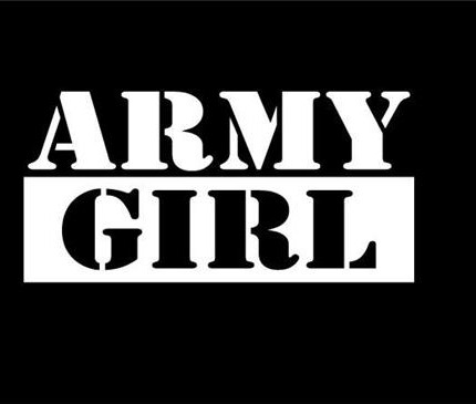 ARMY GIRL DECAL