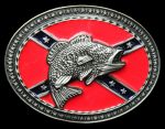 bass fish ass rebel belt buckle design sticker