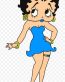 betty boop blue dress sticker
