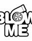 blow me funny auto decal