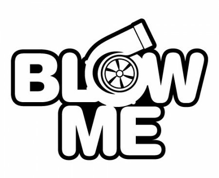 blow me funny auto decal