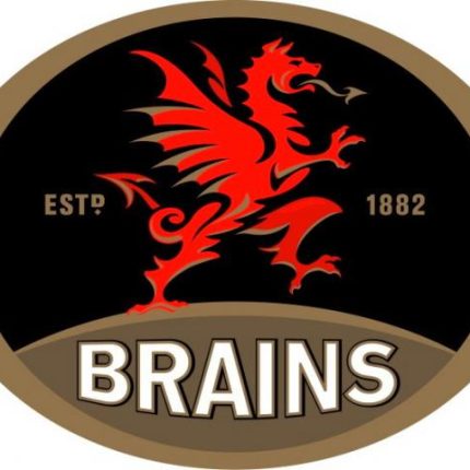 brains logo oval BOOZE sticker