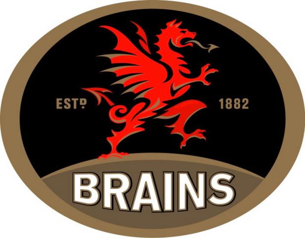 brains logo oval BOOZE sticker