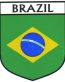 Brazil Flag Crest Decal Sticker