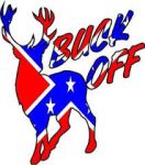 BUCK OFF REBEL FLAG STICKER