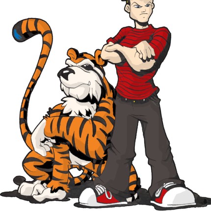 Calvin and Hobbes Color Diecut Decal 2