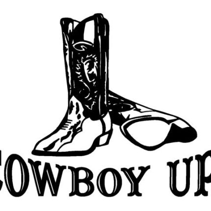 Cowboy Up with Boots Decal