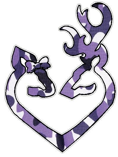 browning deer logo heart