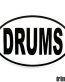 Drums Oval Sticker