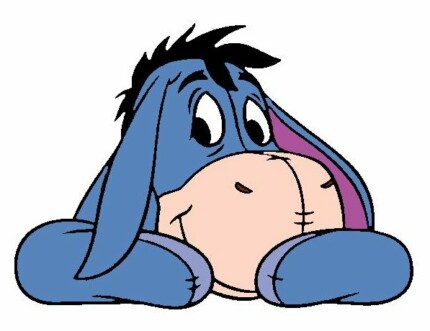 eeyore cute head shot sticker