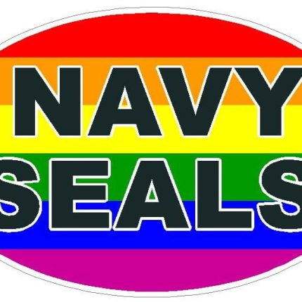 FLAG GAY OVAL NACY SEALS DECAL