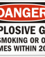 Gas No Smoking Danger Sign 1