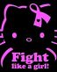 Hello K Fight Like a Girl Sticker