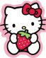 HELLO K WITH STRAWBERRY STICKER