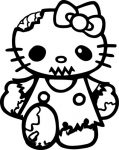 Kitty Kat Zombie Decal Sticker Car Truck Window Graphic