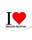 I Love Dragon Boating Range Oval Sticker