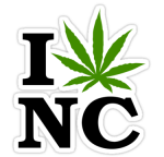 I Marijuana North Carolina Sticker