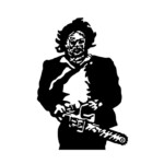 LEATHERFACE CHAINSAW DIECUT DECAL