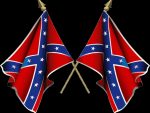 MARCHING REBEL BATTLE FLAGS STICKER