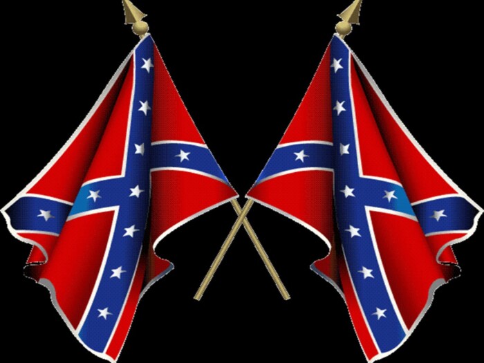 MARCHING REBEL BATTLE FLAGS STICKER