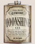 Moonshine flask shaped sticker