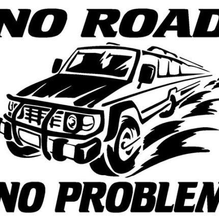 No Road No Problem Vinyl Car Decal