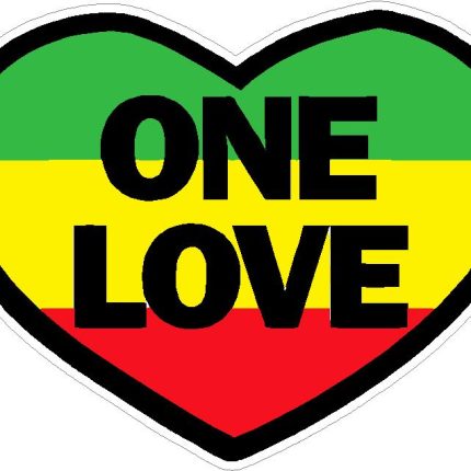 One Love in Heart Sticker