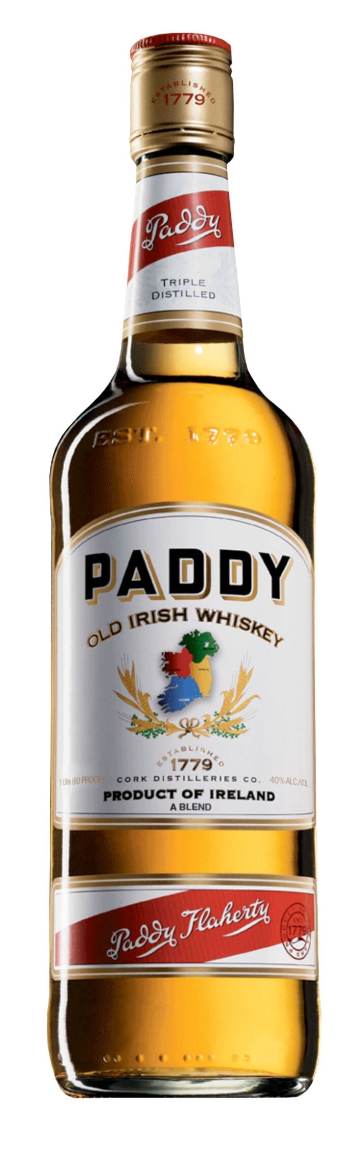 Paddy Old Irish Whiskey Bottle Shaped Sticker