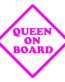 queen on board die cut decal