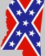 Rebel Flag Mississippi shaped sticker