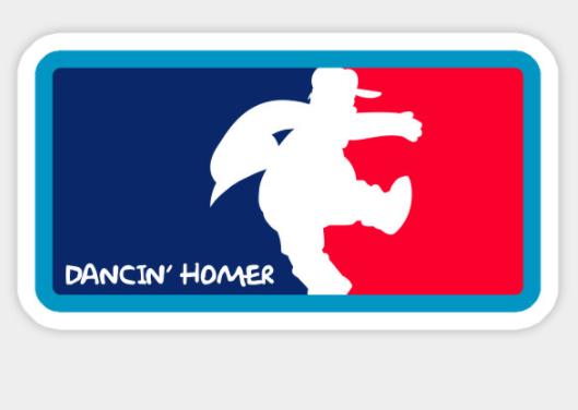 Simpson HOMER DANCIN RWB STICKER