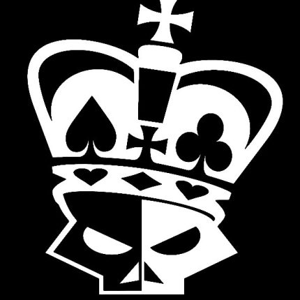 Skull King Decal Poker Royalty Crown Card Sticker