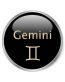 6 Small Round Zodiac Stickers Gemini