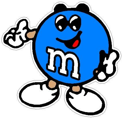 Blue Peanut M&M Decal / Sticker 44