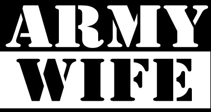 Army Wife B&W Sticker